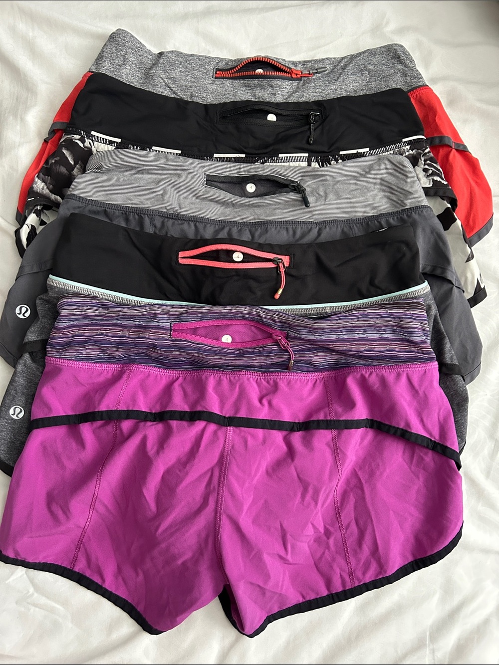 Lululemon Athletic Running Shorts Stack - Pink & Black